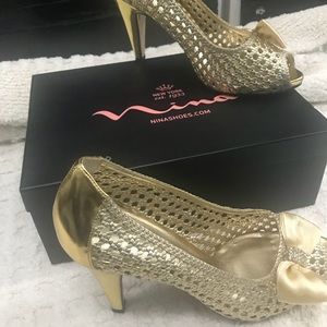 Golden high heel